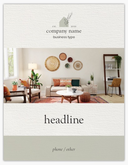 Design Preview for Interior Design Postcards Templates, 4.2" x 5.5"