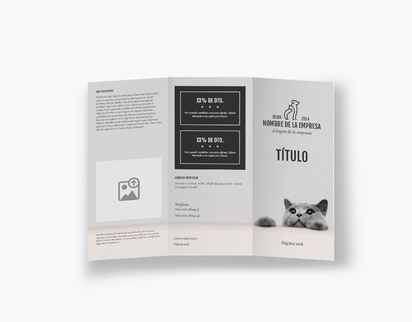 Vista previa del diseño de Galería de diseños de folletos plegados para tiendas de mascotas, Tríptico DL (99 x 210 mm)