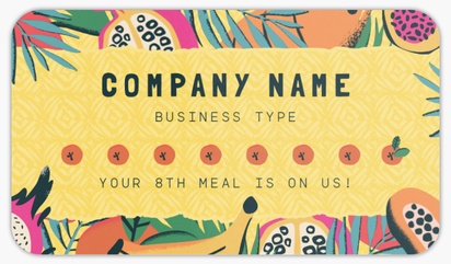 Design Preview for Restaurants Rounded Corner Business Cards Templates, Standard (3.5" x 2")