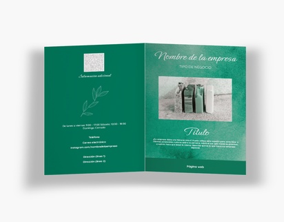 Vista previa del diseño de Galería de diseños de folletos plegados para productos de belleza y perfumes, Díptico A5 (148 x 210 mm)