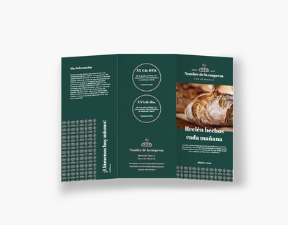 Vista previa del diseño de Galería de diseños de folletos plegados para comida y bebida, Tríptico DL (99 x 210 mm)