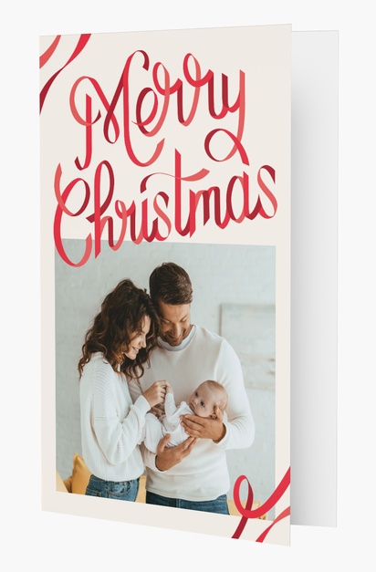 Design Preview for Design Gallery: Typographical Personalized Christmas Cards, Rectangular 18.2 x 11.7 cm