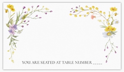 A vintage romance place card white gray design for Summer