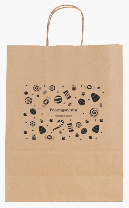 Förhandsgranskning av design för Designgalleri: Enfärgade papperspåsar, M (26 x 11 x 34.5 cm)