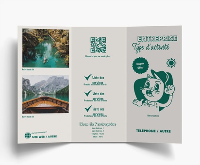 Aperçu du graphisme pour Galerie de modèles : flyers et tracts pour animaux et soins vétérinaires, Trois volets à plis roulés DL (99 x 210 mm)