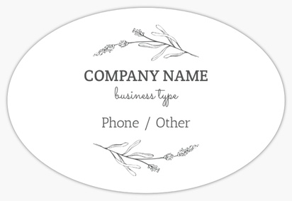 Design Preview for Design Gallery: Modern & Simple Product Labels, 7.6 x 5.1 cm Oval
