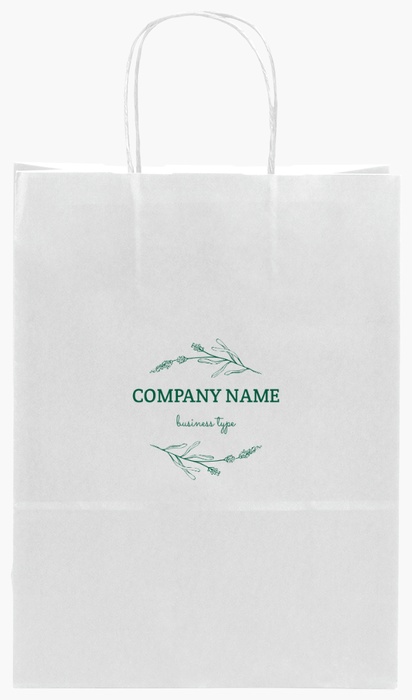 Design Preview for Design Gallery: Finance & Insurance Single-Colour Paper Bags, S (22 x 10 x 29 cm)