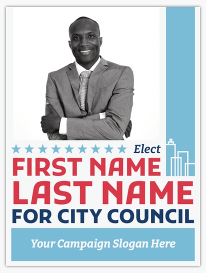A elect image placeholder white blue design for Election with 1 uploads