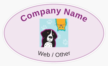 Design Preview for Design Gallery: Pet Supply Stores Bumper Stickers, Oval - 7.6 x 12.7 cm