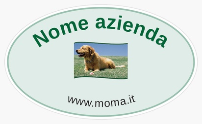 Anteprima design per Galleria di design: etichette per auto per allevatori di cani, 7,6 x 12,7 cm - Ovale