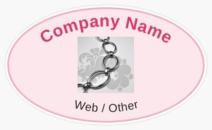 Design Preview for Design Gallery: Jewellery Bumper Stickers, 7.6 x 12.7 cm - Oval
