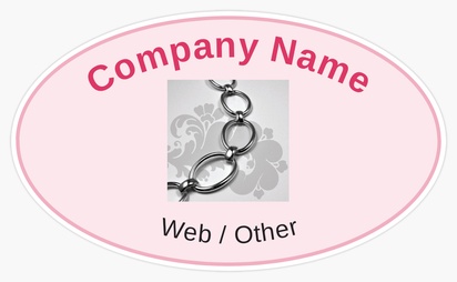 Design Preview for Design Gallery: Jewellery Bumper Stickers, Oval - 7.6 x 12.7 cm