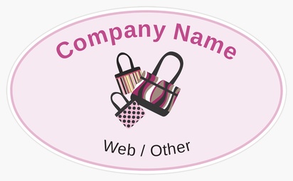 Design Preview for Templates for Bags & Accessories Bumper Stickers , Oval - 7.6 x 12.7 cm