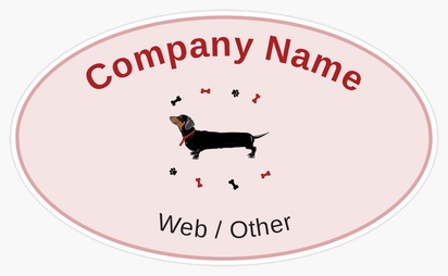 Design Preview for Templates for Animals & Pet Care Bumper Stickers , Oval - 7.6 x 12.7 cm
