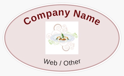 Design Preview for Design Gallery: Food Catering Bumper Stickers, Oval - 7.6 x 12.7 cm