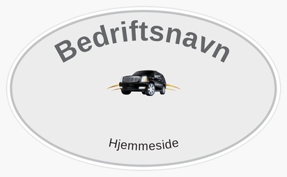 Forhåndsvisning av design for Designgalleri: Bil og transport Klistremerker til bil, 7,6 cm x 12,7 cm – Oval