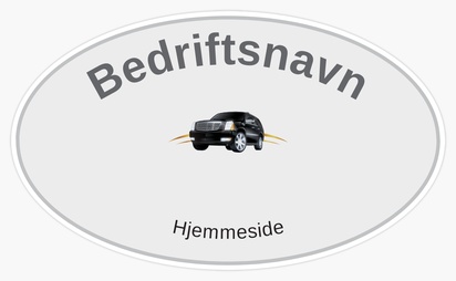 Forhåndsvisning av design for Designgalleri: Bilvask Klistremerker til bil, 7,6 cm x 12,7 cm – Oval