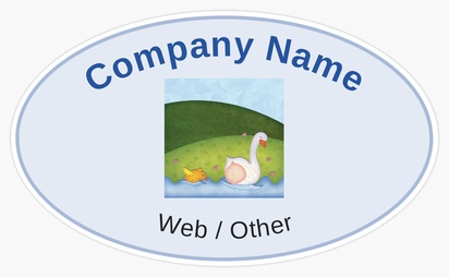 Design Preview for Templates for Child Care Bumper Stickers , Oval - 7.6 x 12.7 cm