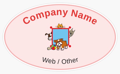 Design Preview for Templates for Boarding Kennel & Catteries Bumper Stickers , Oval - 7.6 x 12.7 cm