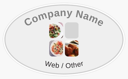 Design Preview for Design Gallery: Food Service Bumper Stickers, Oval - 7.6 x 12.7 cm