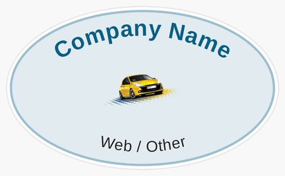 Design Preview for Design Gallery: Car, Van & Truck Hire Bumper Stickers, Oval - 7.6 x 12.7 cm
