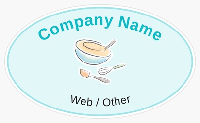 Design Preview for Templates for Food Service Bumper Stickers , Oval - 7.6 x 12.7 cm