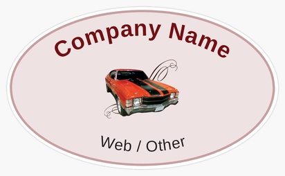 Design Preview for Design Gallery: Auto Dealers Bumper Stickers, 7.6 x 12.7 cm - Oval