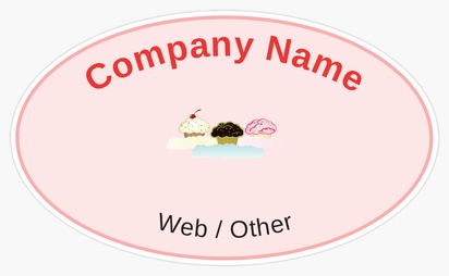 Design Preview for Design Gallery: Bakeries Bumper Stickers, 7.6 x 12.7 cm - Oval