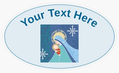 Design Preview for Design Gallery: Seasonal Bumper Stickers, Oval - 7.6 x 12.7 cm