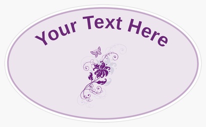 Design Preview for Templates for Elegant Bumper Stickers , Oval - 7.6 x 12.7 cm