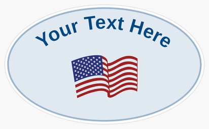 Design Preview for Design Gallery: Patriotic & Military Bumper Stickers, 7.6 x 12.7 cm - Oval