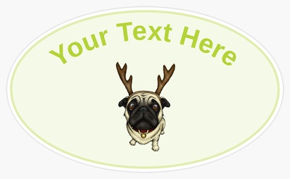 Design Preview for Design Gallery: Seasonal Bumper Stickers, 7.6 x 12.7 cm - Oval