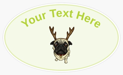 Design Preview for Design Gallery: Seasonal Bumper Stickers, Oval - 7.6 x 12.7 cm