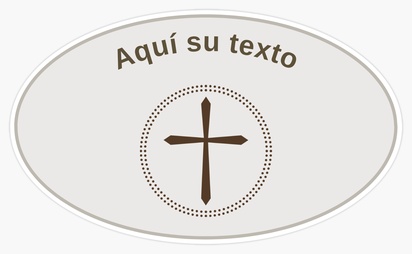 Vista previa del diseño de Galería de diseños de pegatinas para coche para religión y espiritualismo, 7,6 x 12,7 cm - Ovalada