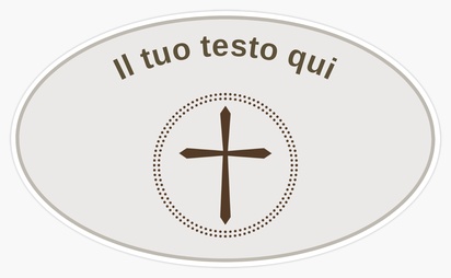 Anteprima design per Galleria di design: etichette per auto per religioso e spirituale, 7,6 x 12,7 cm - Ovale