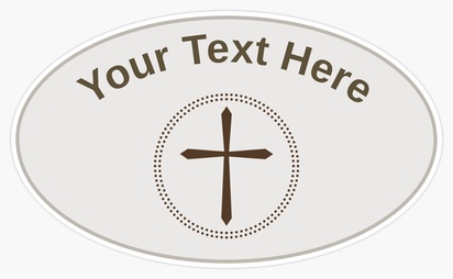 Design Preview for Design Gallery: Religious & Spiritual Bumper Stickers, Oval - 7.6 x 12.7 cm