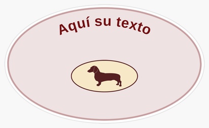 Vista previa del diseño de Galería de diseños de pegatinas para coche para cría de perros, 7,6 x 12,7 cm - Ovalada