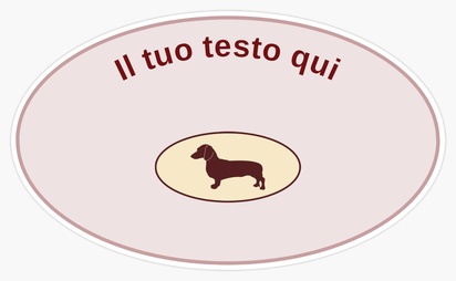 Anteprima design per Galleria di design: etichette per auto per allevatori di cani, 7,6 x 12,7 cm - Ovale