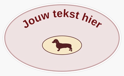 Voorvertoning ontwerp voor Ontwerpgalerij: Honden Bumperstickers, 7,62 x 12,7 cm - ovaal