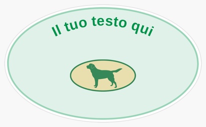 Anteprima design per Galleria di design: etichette per auto per animali domestici, 7,6 x 12,7 cm - Ovale