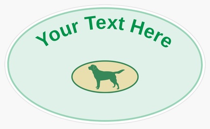 Design Preview for Design Gallery: Animals & Pet Care Bumper Stickers, Oval - 7.6 x 12.7 cm