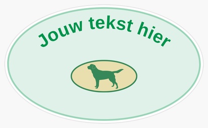 Voorvertoning ontwerp voor Ontwerpgalerij: Honden Bumperstickers, 7,62 x 12,7 cm - ovaal