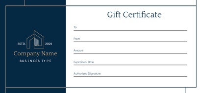 Design Preview for Templates for Property & Estate Agents Gift Certificates 