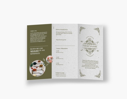 Designvorschau für Designgalerie: Falzflyer Florale Muster, Wickelfalz DL (99 x 210 mm)