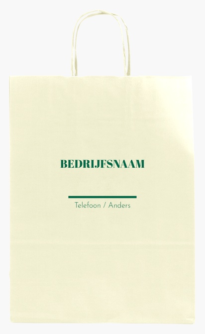 Voorvertoning ontwerp voor Ontwerpgalerij: Minimalistisch Effen kleur papieren tassen, M (26 x 11 x 34.5 cm)