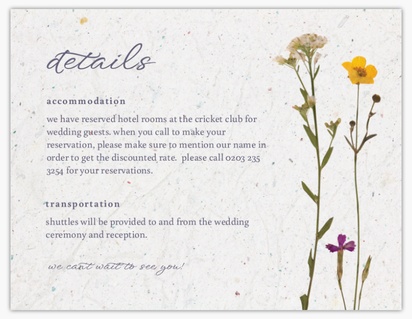 Design Preview for Wedding Enclosure Cards, Flat 10.7 x 13.9 cm