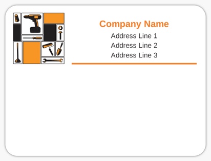 Design Preview for Templates for Construction, Repair & Improvement Mailing Labels , 10.2 x 7.6 cm