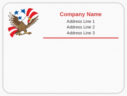Design Preview for Design Gallery: Patriotic & Military Mailing Labels, 10 x 7.5 cm