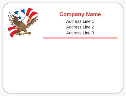 Design Preview for Design Gallery: Patriotic & Military Mailing Labels, 10.2 x 7.6 cm