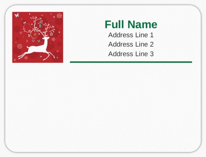 Design Preview for Holiday Mailing Labels Templates